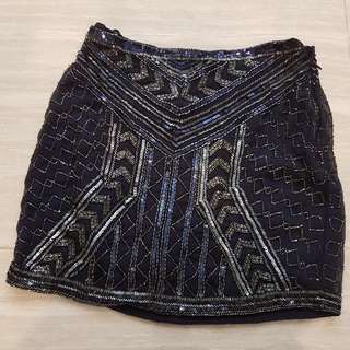 Forever New Sz 6 Beaded Skirt