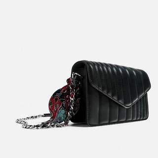 ZARA QUILTED SLINGBAG WITH SCARF
