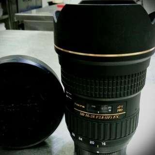 Tokina 16-28mm f/2.8
AT-X PRO FX  for nikon mount
