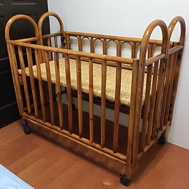 复刻版～纯手工籐制婴儿床
