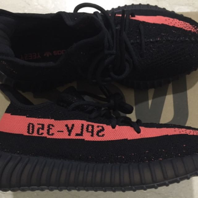 Supreme yeezy online black red