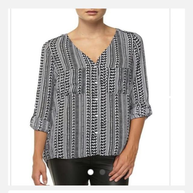 long sleeve chiffon top