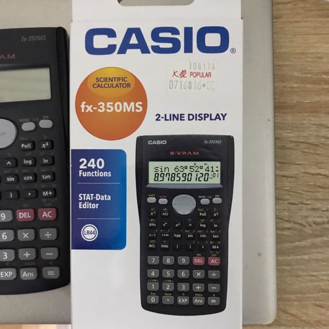 Casio Scientific Calculator Fx-350MS, Computers & Tech, Printers ...