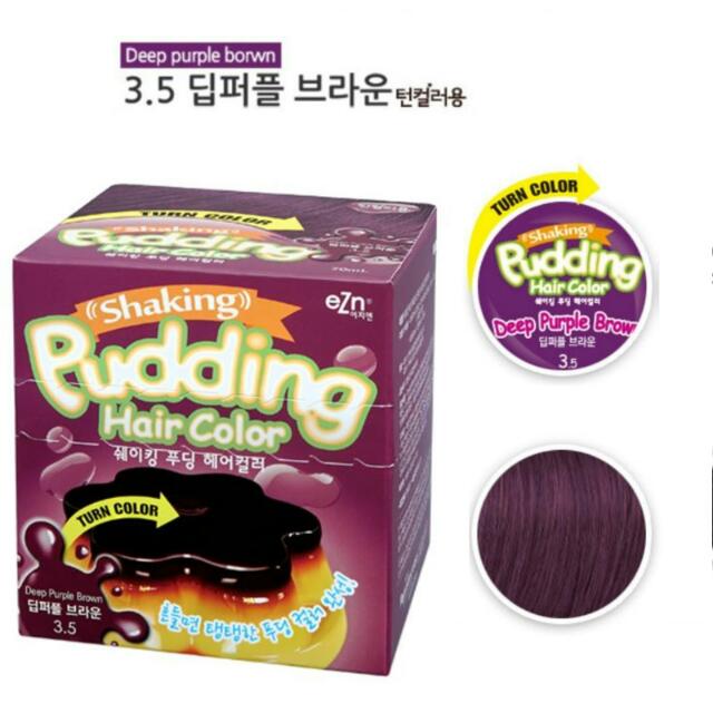 Ezn Pudding Hair Color In Deep Purple Brown Health Beauty Hair