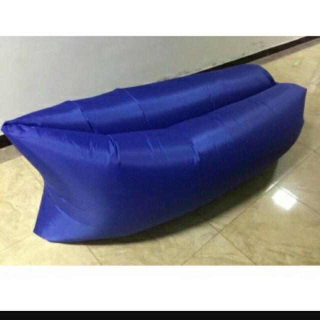 Fast Inflatable Banana Bed Royal Blue, Babies & Kids, Baby Nursery