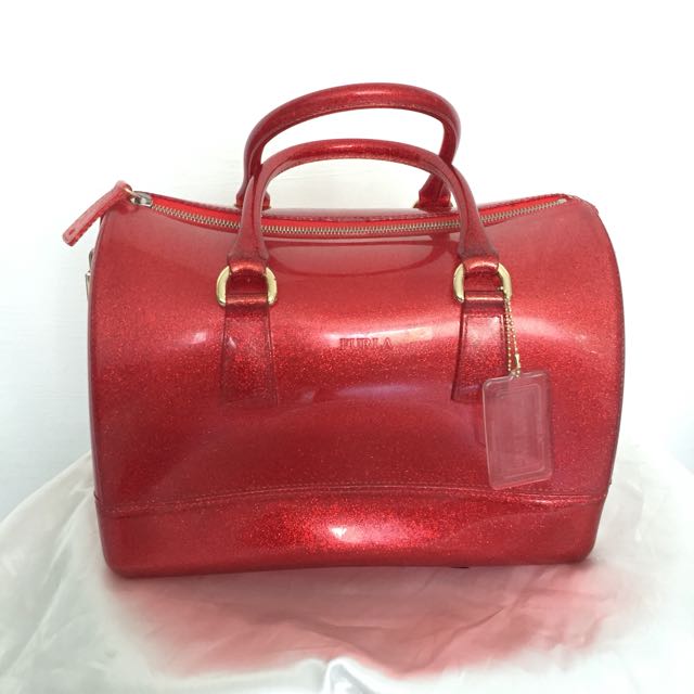 Furla Candy Bag In Red Glitter Luxury Bags Wallets on Carousell