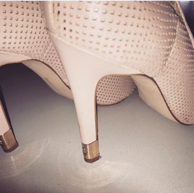Guess Nude Pleated Leather Heel Women s Fashion Shoes on Carousell