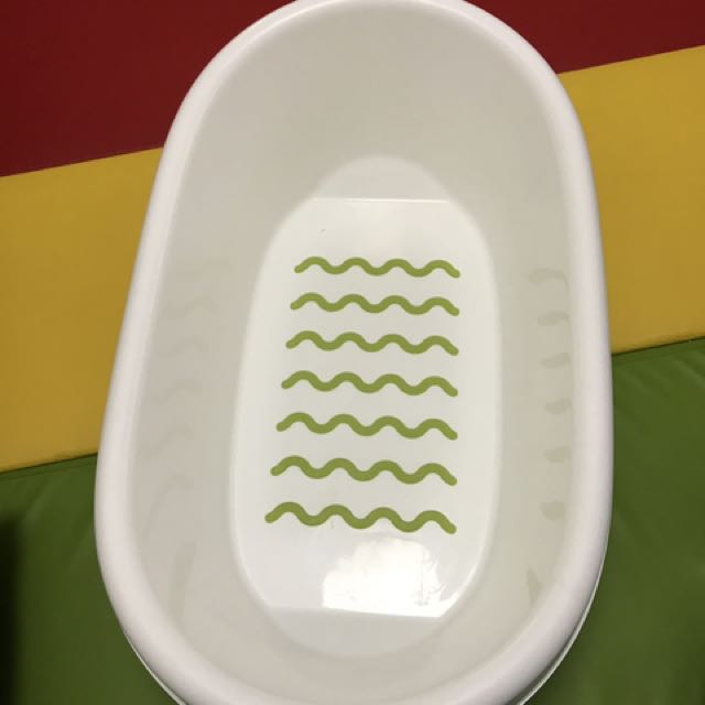 LÄTTSAM Baby bath, white/green - IKEA