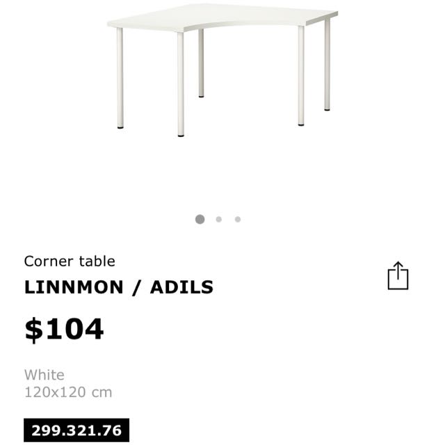 Ikea Linnmon Adils Table And Millberget Chair Set, Furniture & Home