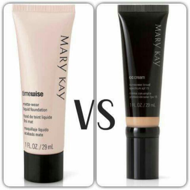 Mary Kay Foundation VS Mary Kay CC Cream, Health & Beauty ...