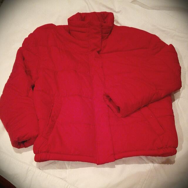 Red puffer jacket - cotton on, Women's 