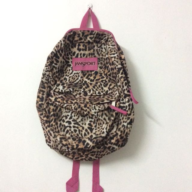 cheetah print jansport backpack