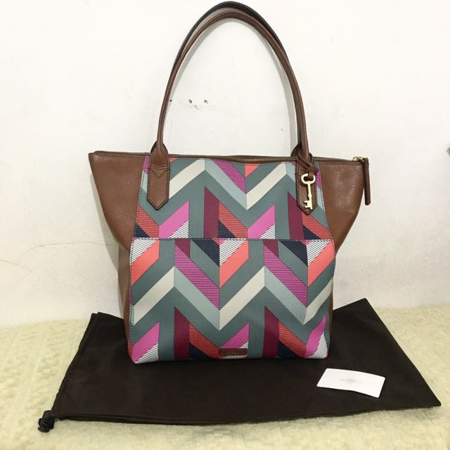 fossil fiona tote