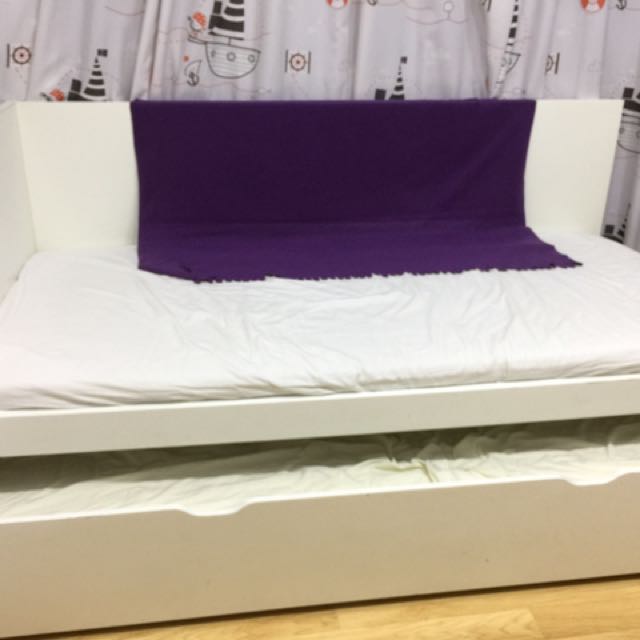 Gd Buy! (Used) Single Bed Frame And Pullout Under Bed., Furniture