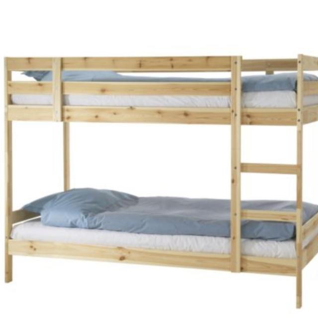 Ikea MYDAL Bunk Bed Frame with Mattress, Furniture & Home Living