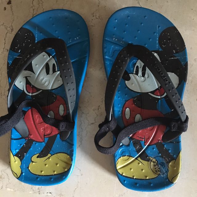 mickey mouse croc flip flops