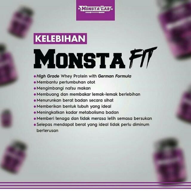 Monstafit Whey Protein For Slimming Fat Burning Improve Skin New Packaging New Formulation Beauty Personal Care Foot Care On Carousell