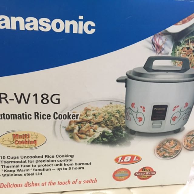Panasonic 1.8L Rice Cooker SRW18G, TV & Home Appliances, Kitchen
