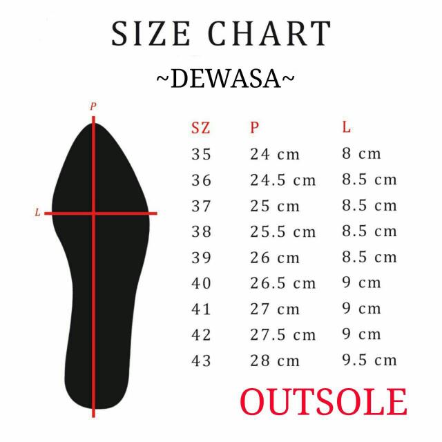 Rubi Shoes Size Chart