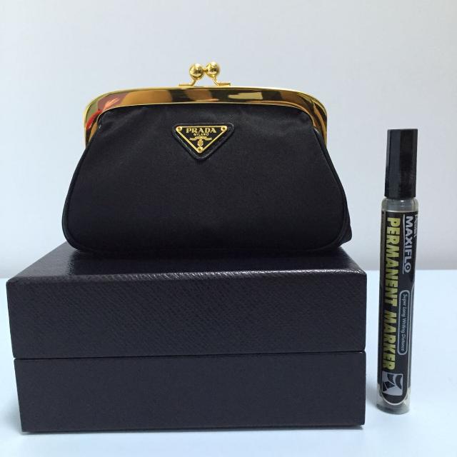 prada nylon coin purse