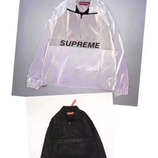 Supreme Reflective Half Zip Pullover 3M Men s Fashion Tops Sets Hoodies on Carousell