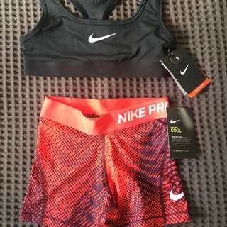 Nike Sports Crop And Shorts