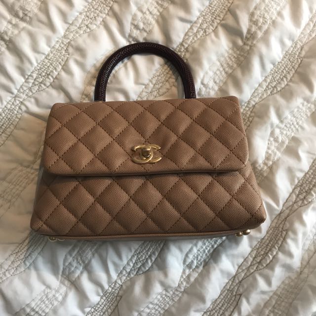 Bnib Chanel Small coco Handle Caramel, Luxury, Bags & Wallets on Carousell