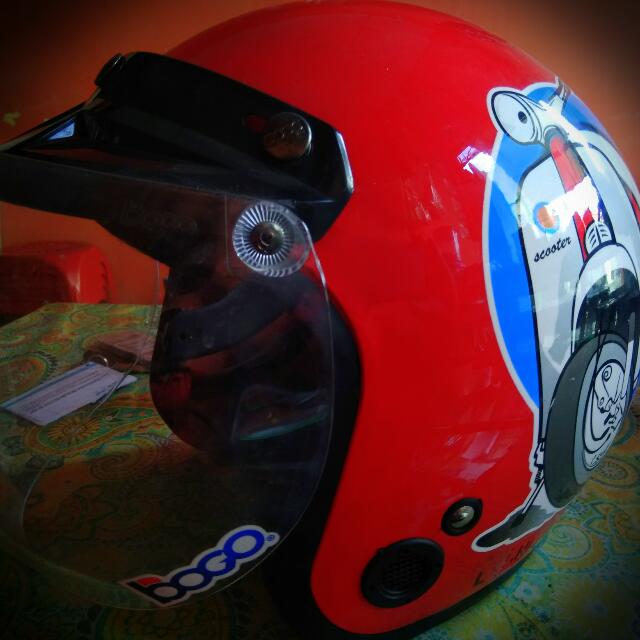 Helm Bogo Merah Aksesoris Mobil Di Carousell Beberapa tipe helm yang laris bulan ini diantaranya adalah helm tipe full face dan half face. helm bogo merah