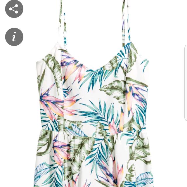 H M Dresses Hm Signature Short Sleeve Green Summer Dress Poshmark
