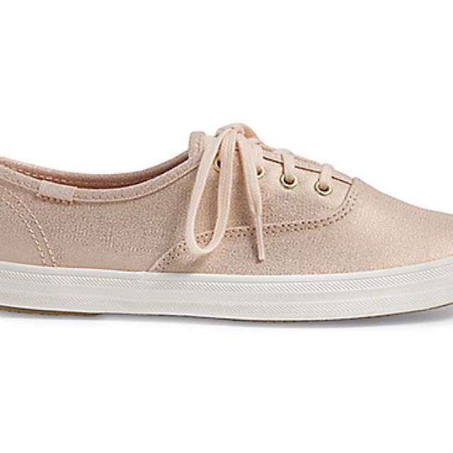 keds champion metallic rose gold