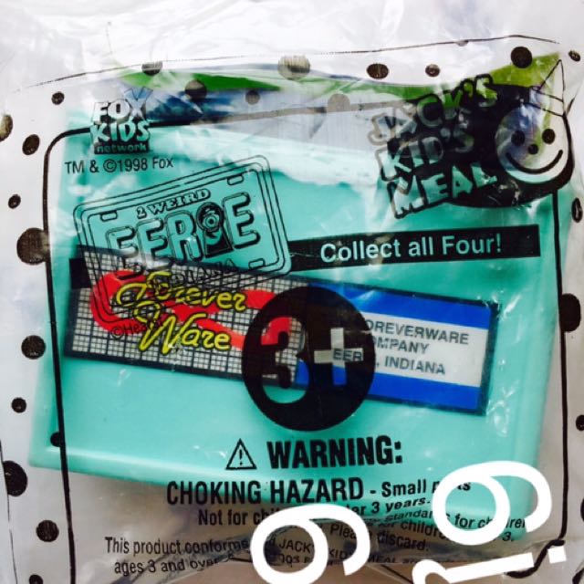 Vintage JACK'S KID'S MEAL TOYS1998 Eerie Indiana Jack in the boxTwins