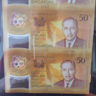 Uncut CIA 50 Anniversary SG/Brunei LE S$50 w Box