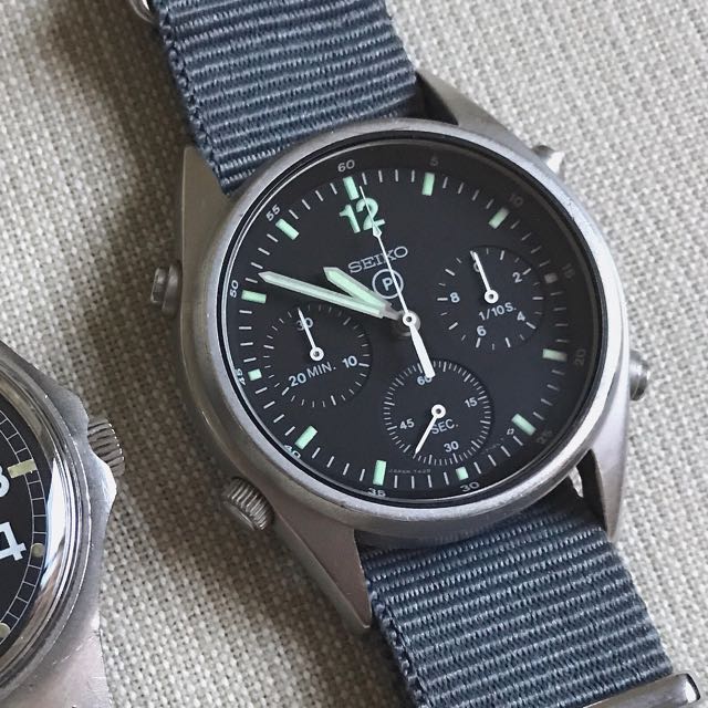 1984 Seiko 7A28 RAF Gen 1 Chronograph issued by British MoD, Luxury,  Watches on Carousell