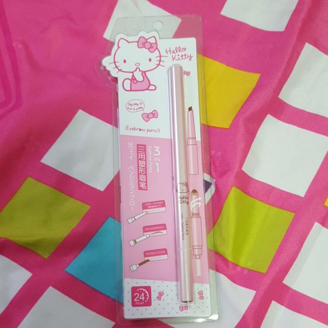 Authentic Miniso Hello Kitty 3 In 1 Eyebrow Pencil Brown Health