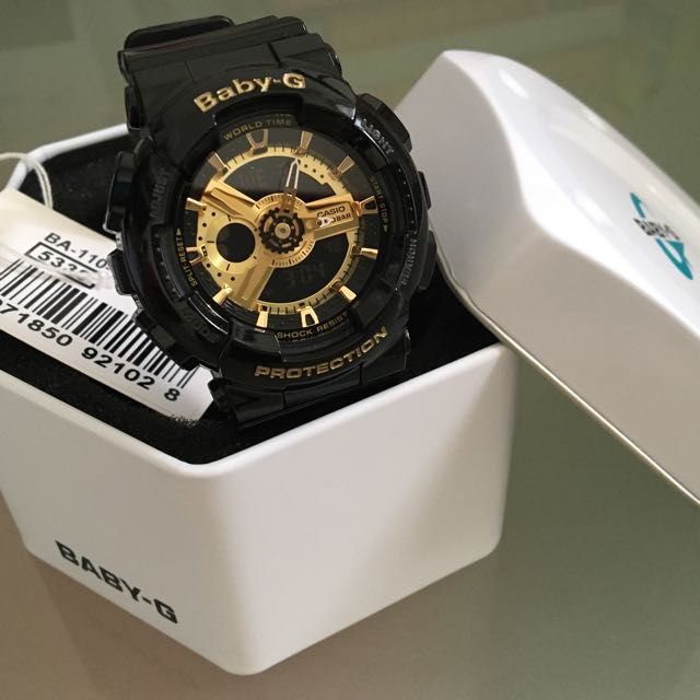 baby g watch black gold