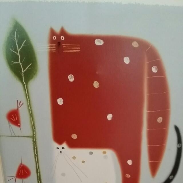 [Free] Framed Cat Print (Hong Kong) In Ikea Frame, Furniture & Home