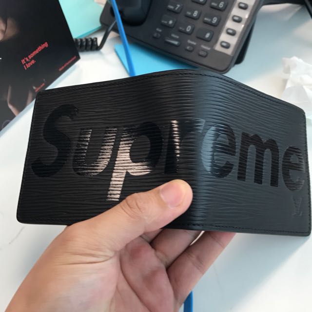 Louis Vuitton X Supreme Black Slender Wallet, Men's Fashion, Footwear,  Dress Shoes on Carousell