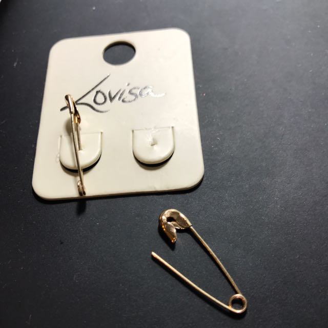 Safety pin earrings lovisa store