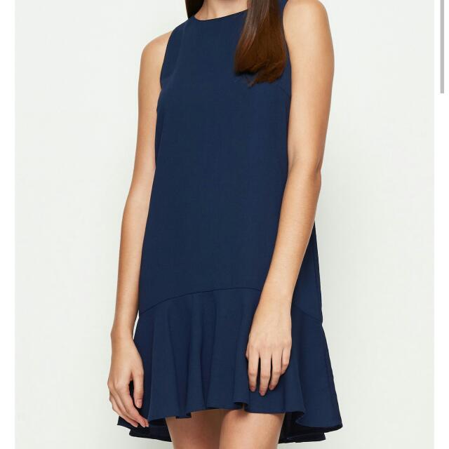 blue short dress casual