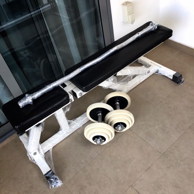 Reclining Bench Press Dumbbell Curl Bar Sports Sports