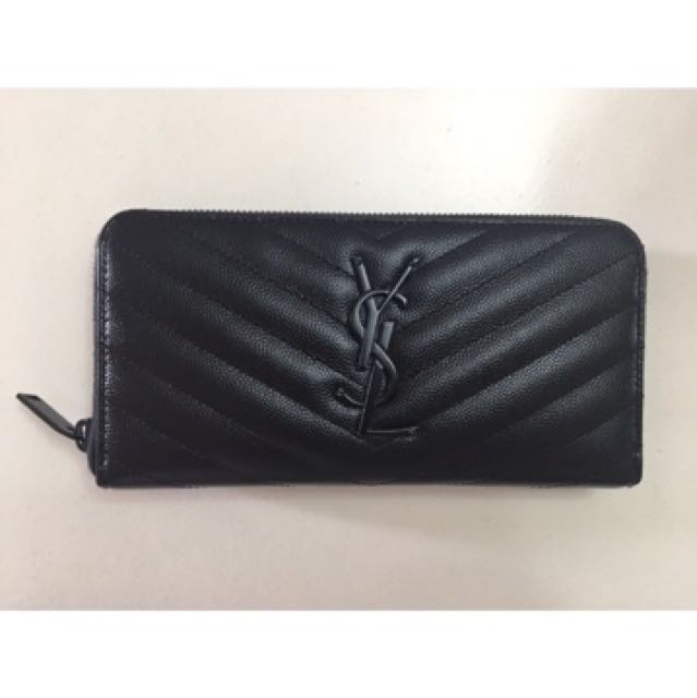 Authentic YSL Zipper Around Wallet, Luxury, Bags & Wallets on Carousell