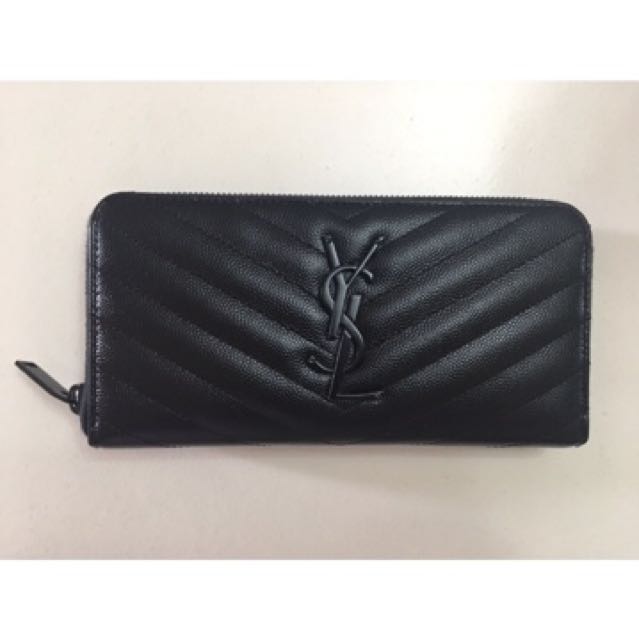 YSL Monogram Ziparound Wallet, Luxury, Bags & Wallets on Carousell