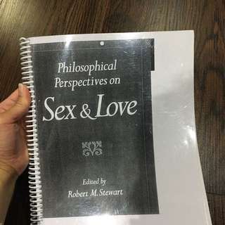 Philosophy Of Sex And Love By Stewart
