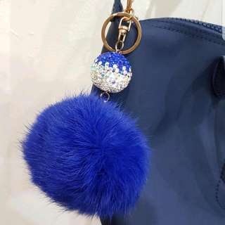 Bag Charm Pom Pom Diamonds