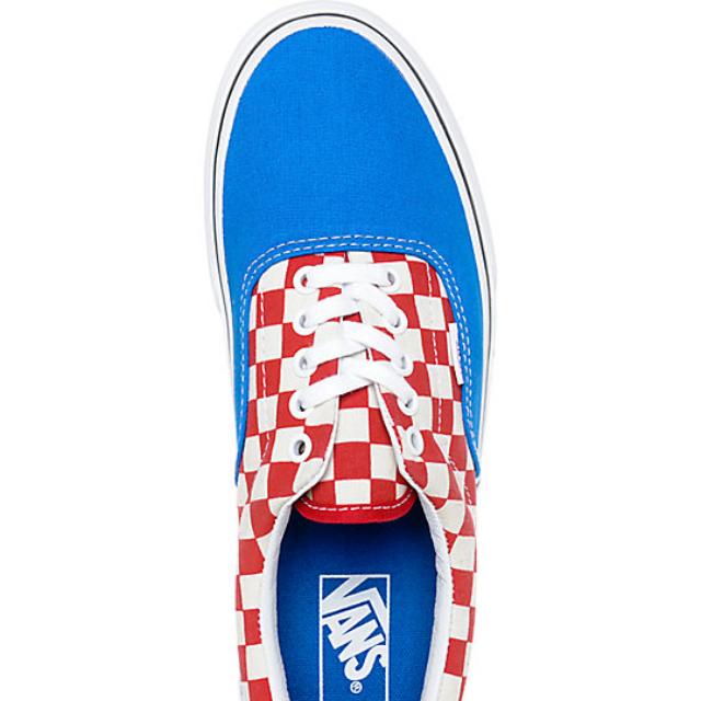 Vans era 2-tone checkered sales blue e white skate shoes