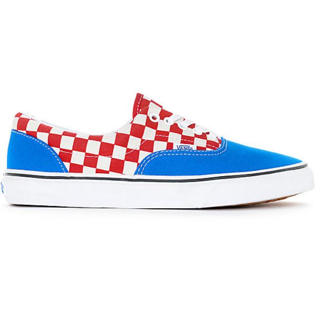 Vans era 2-tone checkered blue e white skate shoes outlet