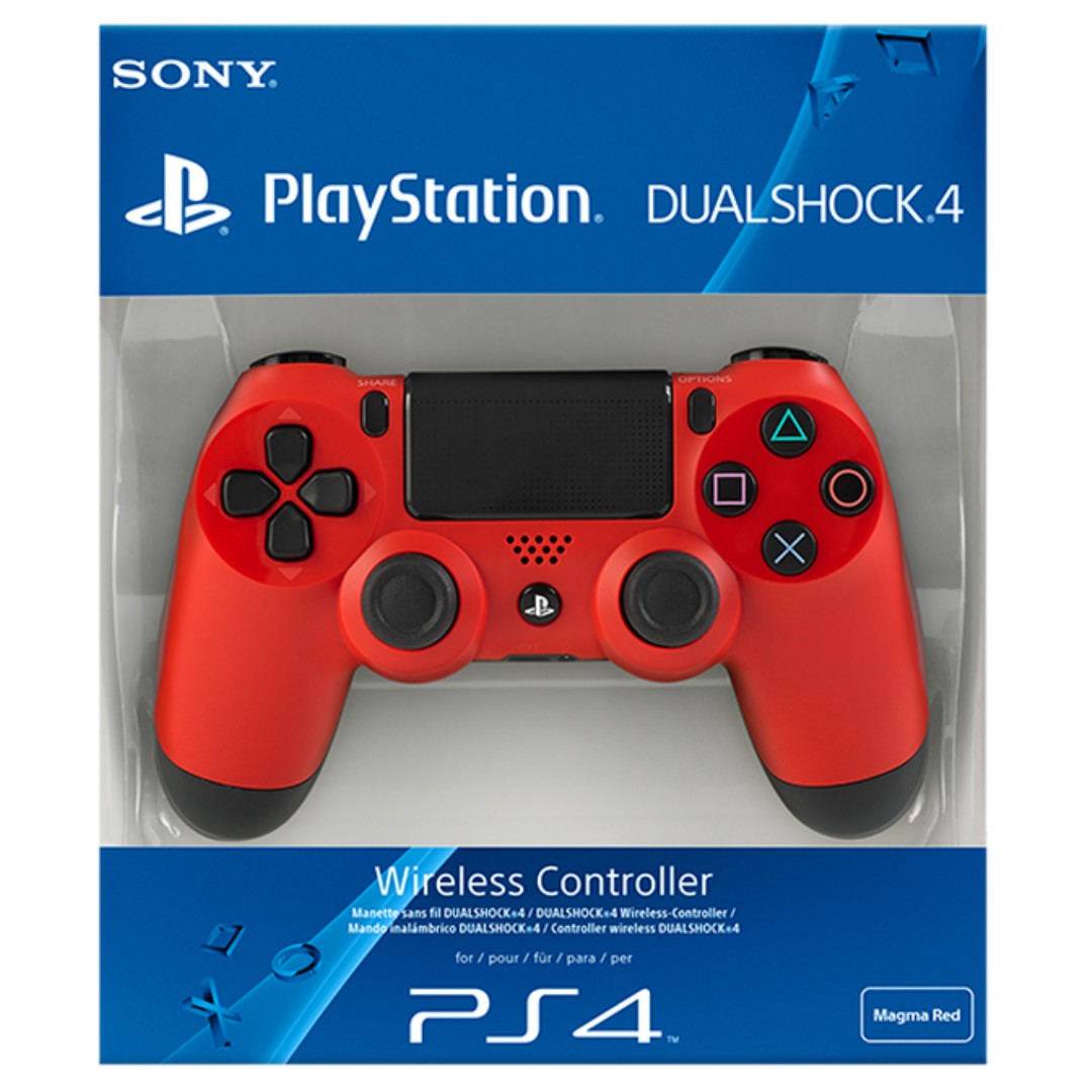 red ps4 controller wireless