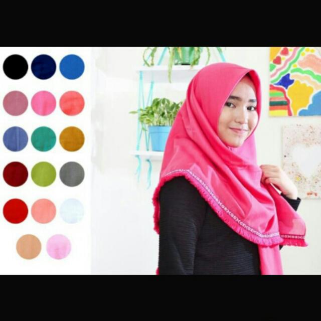 Jilbab Segi Empat Rumbai Etnik Olshop Fashion Olshop Muslim On