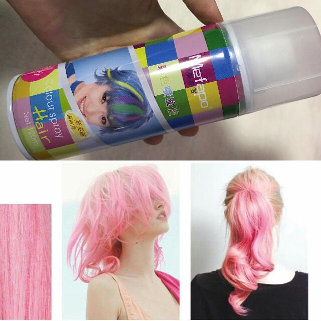 Pink Colour Hair Spray 120ml Health Beauty Hair Care On Carousell