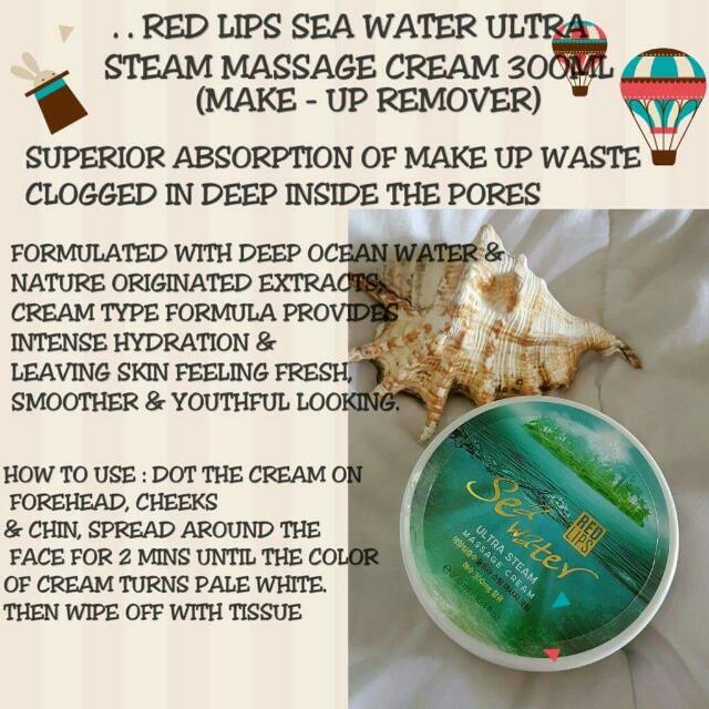 red lips sea water massage cream (Category: Massage Devices) located in Quezon City. Submitted by himayab (Listing ID 119790930, Image 1). Description: .